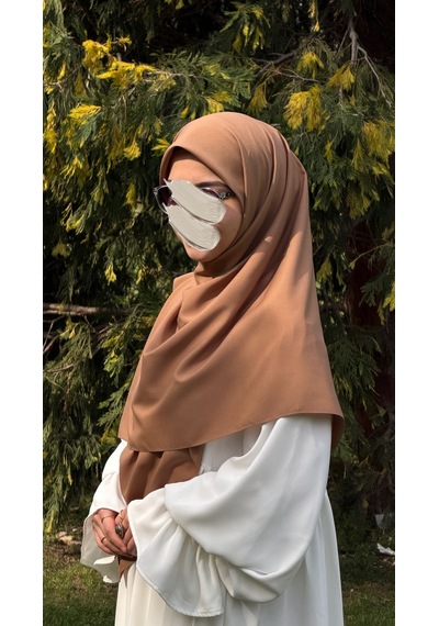 Qalortex Scarf Pamuklu Organik Modal Eşarp-karamel