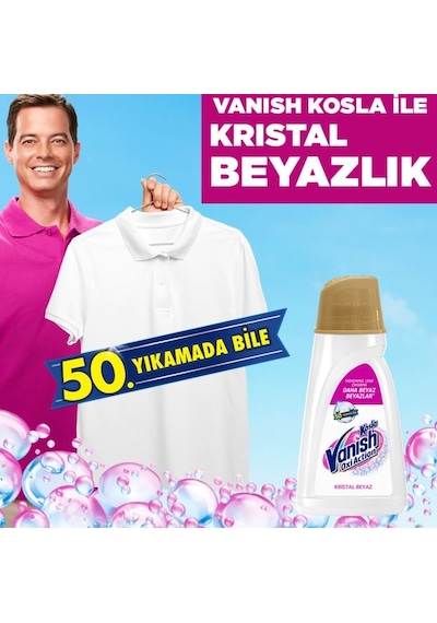 Vanish Oxi Action Kristal Beyaz Deterjan ve Leke Çıkarıcı Sıvı 1 L