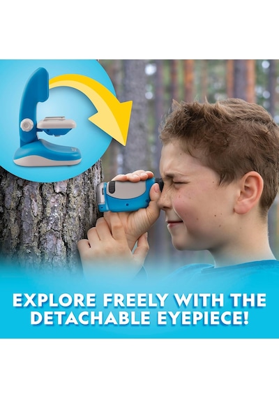 Çocuklar İçin National Geographic Junior Mikroskopu - Kit 250 Kata Kadar Büyütme Elde Taşınabilir Mini Ataşman İ