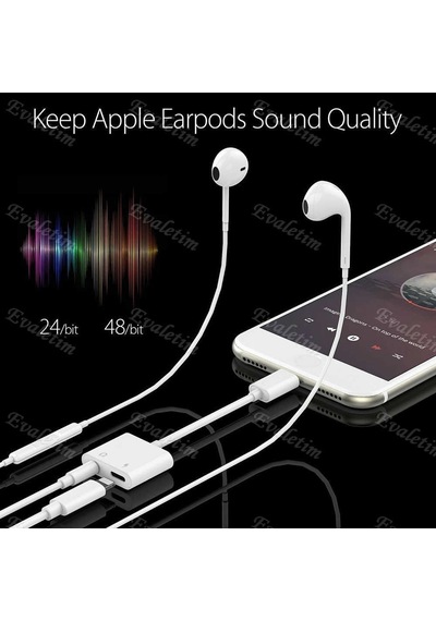 Apple Uyumlu iPhone 11 12 Plus Lightning To 3.5Mm Kulaklık Şarj Çevirici 4420P