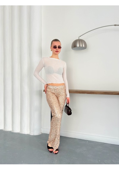 Verymoda Pullu Pantolon D2936 Taş