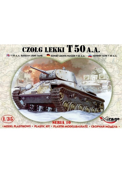 1/35 Tank T50 Aplic Armor Maketi, Mirage 35106