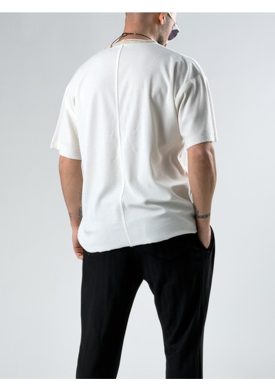 Cocopelli Yaka Detaylı Erkek Beyaz T-shirt Coc2876
