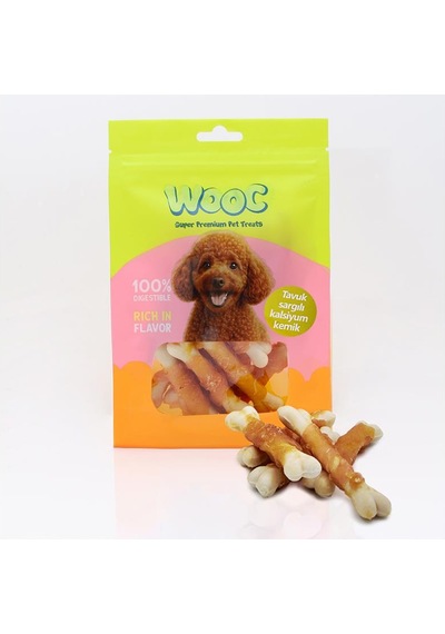 Wooc Tavuk Sargılı Kalsiyum Kemik Köpek Ödülü 75 Gr