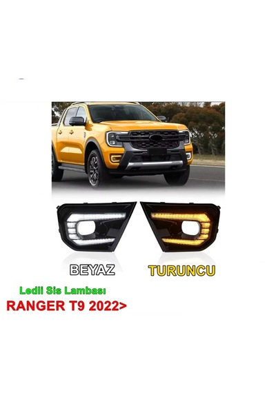Ford Ranger T9 2022+ Ledlı Sıs Turuncu Beyaz