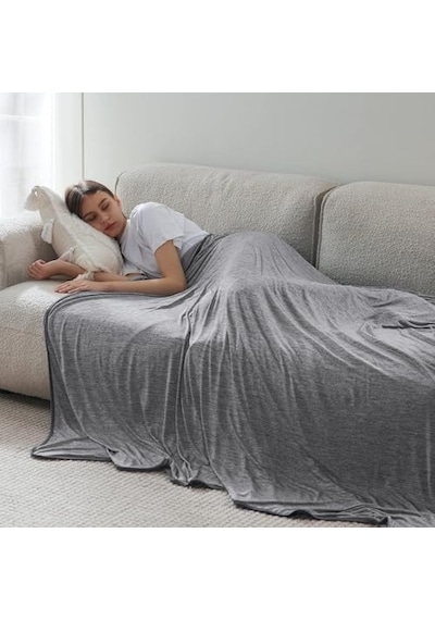 Ice Chill Serinletici Pike Çift Kişilik 200x220 Cm Cooling Nano Kumaş Gri Açık Indigo