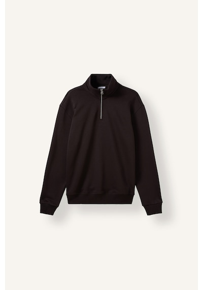 Defacto Regular Fit Dik Yaka Yarım Fermuarlı Basic Sweatshirt X7405az26aubn337 Kahve-bn337