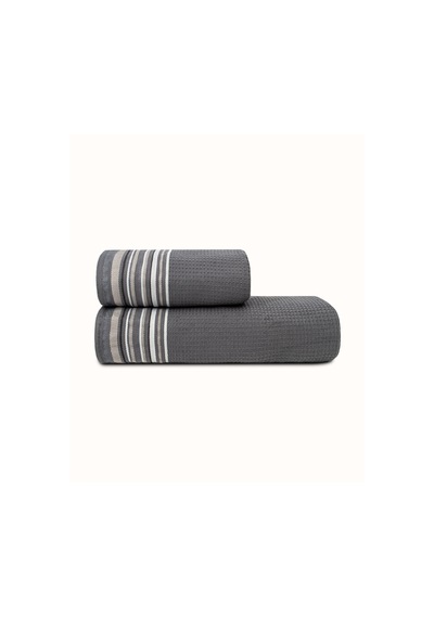 Koza Home Limira 2li Antrasit Çeyiz Havlu Seti 50x90-70x140 2254 Antrasit