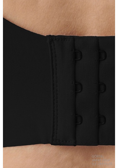 Cottonill Seamless Bra - Valora Siyah Lazer Kesim Balensiz Kadın Sütyen