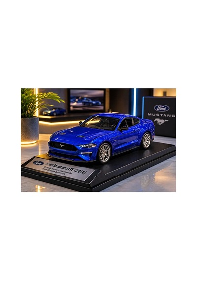 1:26 Ölçek Ford Mustang Gt 2018 Diecast Model Araba Ford Mustang Kapıları Açılır Özel Standlı