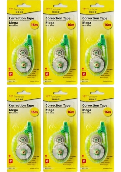 Tombow Mono Mega Şerit Silici 16 Metre 4 Mm 6'lı Paket