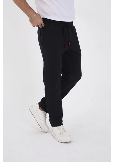 Assema Unisex Üç İplik Basic Eşofman Pantolon - Siyah Çok Renkli