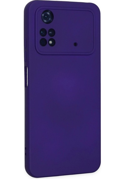 Cosmotex Newface Xiaomi Poco M4 Pro 4g Kılıf Nano İçi Kadife Silikon - Mor
