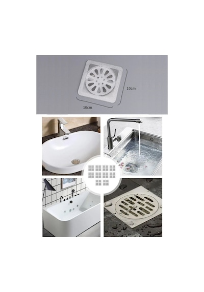 Buffer 10'lu Banyo Ve Mutfak Lavabo Koku Önleyici Ve Haşere Böcek Önleyici Gider Filtresi 11