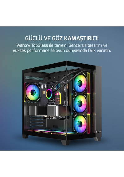 Gamepower Warcry Topglass 750w 4xargb Temperli Cam Atx Siyah Akak0gmp0026