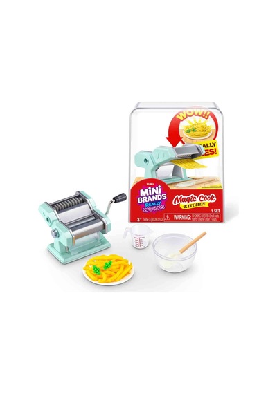 Mini Brands Magic Cook Kitchen Makarna Makinesi Mini Mutfak Seti Çalışan Minyatür Oyuncak 3+