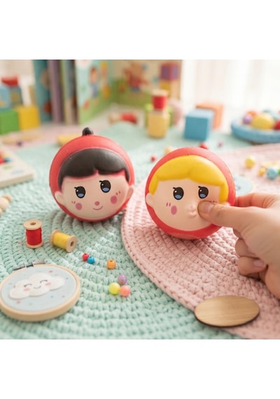 Kırmızı Başlıklı Kız Squishy Stres Oyuncağı 1 Adet Yumuşak Sıkılabilir Figür Bx-316718
