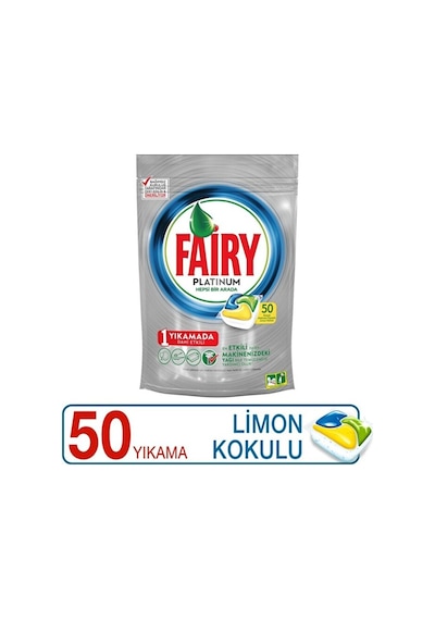 Fairy Platinum Limon 50 Adet Bulaşık Makinesi Kapsülü