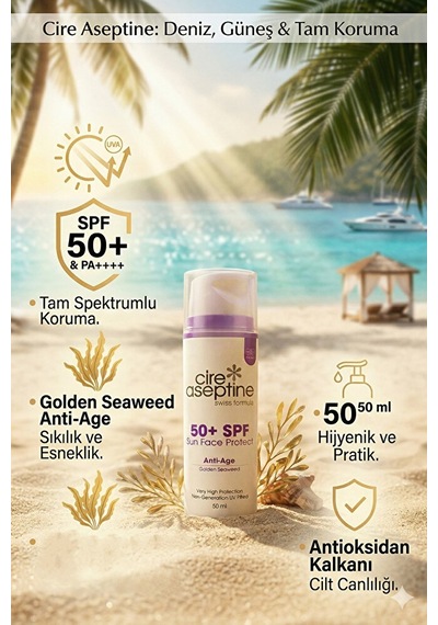 Günes Koruyucu Anti -age Yüz Kremi Spf 50+ Sun Face Protect 50 Ml
