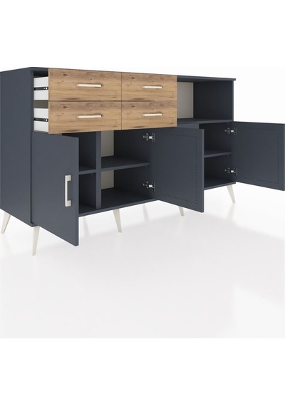 Kronos Konsol 4 Raflı 4 Çekmeceli 4 Kapaklı 176x59x99 Antrasit-an Antrasit-antrasit/çam Kronos Konsol 4 Raflı 4 Çekmeceli 4 Kapaklı 176x59x99 Antrasit-an Antrasit-antrasit/çam