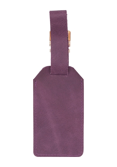 Bloominbag Bloomtag Atlas Mulberry Magenta Airtag Uyumlu Hakiki Deri Valiz Kimlik Etiketi Mor