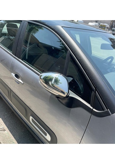Citroen C3 Krom Ayna Kapağı 2 Parça 2017 Paslanmaz Çelik