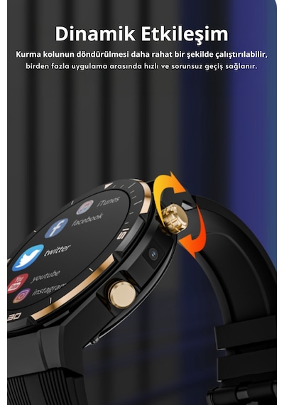 Wearfitpro Wr888 4g Lite Sim Kartlı Kameralı 32gb Aı Destekli Nfc Gps 1.54 İnç Yuvarlak Model Akıllı Saat