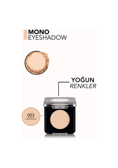 Flormar Mono Yüksek Pigmentli & Doğal Işıltılı Kompakt Göz Farı 003 Nude Beach