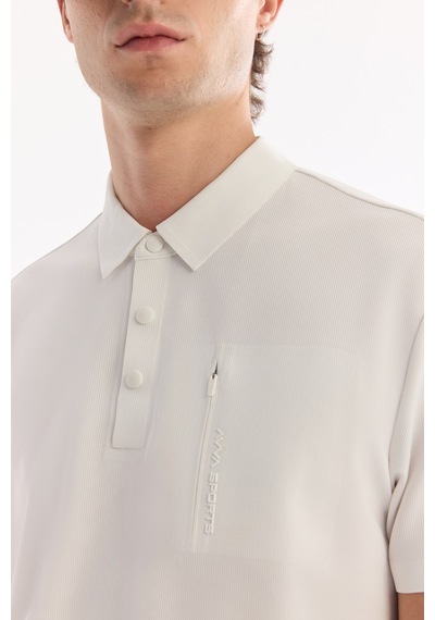 Avva Erkek Beyaz Kıvrılmaz Polo Yaka Kırışmaz Hızlı Kuruyan Teknik Kumaş Regular Fit T-shirt A61y1095