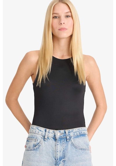 Defacto Coool Fitted Çıçıtlı Body G1102ax25aubk81 Siyah