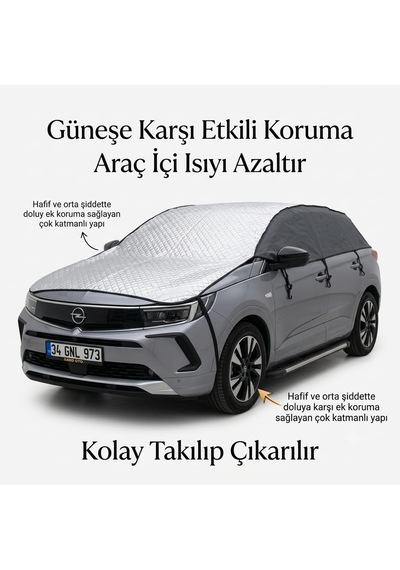 Gard Oto Universal Suv Araç Brandası Su Geçirmez Gri