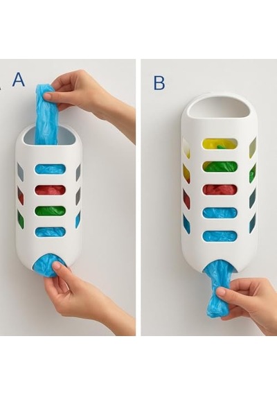 Beyaz, Plastik Poşetlik Saklama Ve Düzenleme Kutusu Sku: Smgstk2b1ccbb7b6 Açık