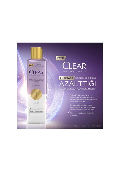 2 Adet Clear Şampuan Scalp Dökülme Karşıtı 300 Ml