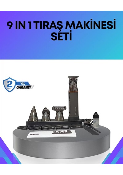 Çok Fonksiyonlu 9 U 1 Arada Tıraş Makinesi Şarjlı Saç Sakal Düzeltici Diğer