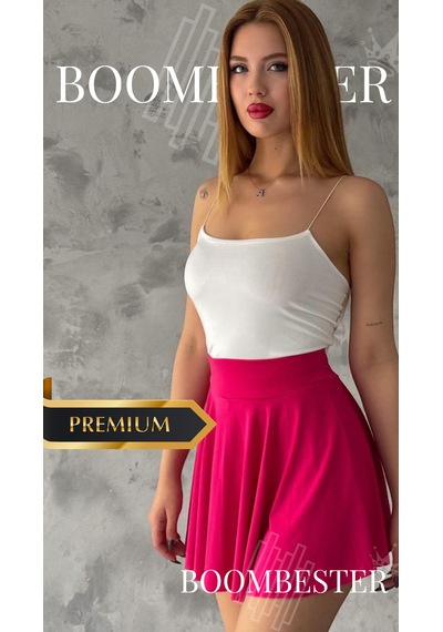 Boombester Kadın Yüksek Bel Piliseli Mini Etek Şortlu Sandy Kumaş Yazlık Rahat Kalıp Günlük & Spor Pembe Boombester Kadın Yüksek Bel Piliseli Mini Etek Şortlu Sandy Kumaş Yazlık Rahat Kalıp Günlük & Spor Pembe