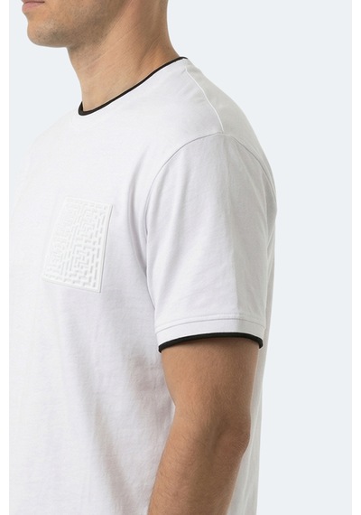 Slazenger Zavıer Erkek Pamuklu Beyaz Tişört