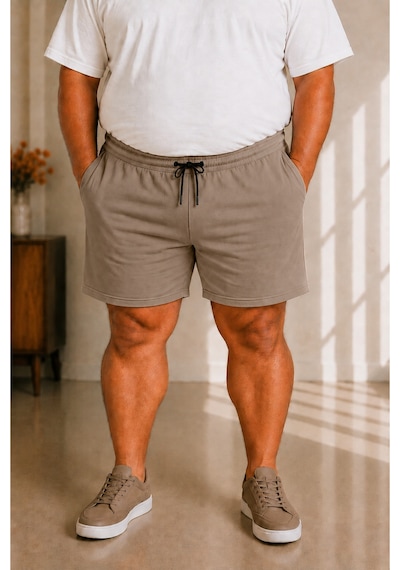 Sngl Tekstil Erkek Büyük Beden Şort 3xl 4xl 5xl 6xl 7xl 8xl 9xl Vizon