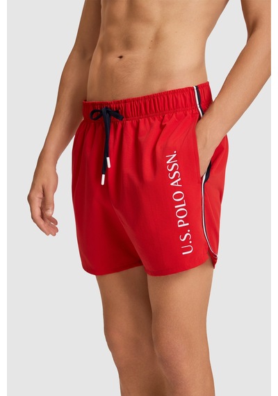 U.S. Polo Assn. Erkek Kırmızı Deniz Şortu 50322249-vr213 Rısk Red