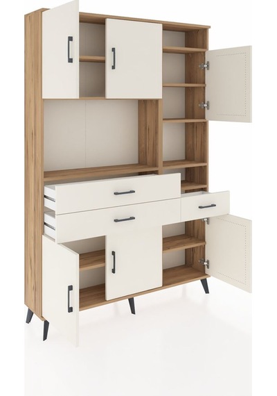 Arges Dolap 10 Raflı 3 Çekmeceli 6 Kapaklı 132x30x195 Çam-ayt... Çam Arges Dolap 10 Raflı 3 Çekmeceli 6 Kapaklı 132x30x195 Çam-ayt... Çam