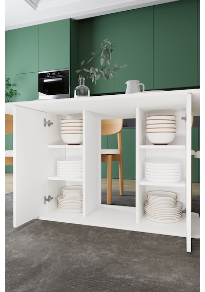 Modern Dolaplı 6 Kişilik Mutfak Yemek Masası Ve Sandalye %100 Mdf Mutfak Yemek Odası Masası Takımı Ymt06 Beyaz Modern Dolaplı 6 Kişilik Mutfak Yemek Masası Ve Sandalye %100 Mdf Mutfak Yemek Odası Masası Takımı Ymt06 Beyaz