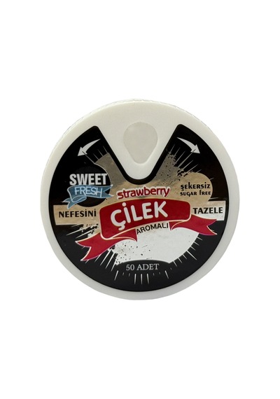 Çilek Aromalı Şekersiz Şeker 10gr