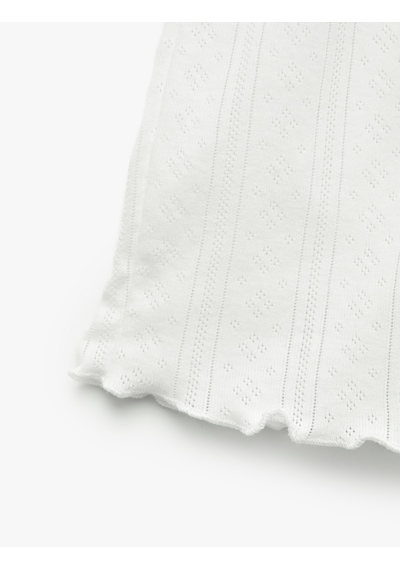 Koton Pamuklu Beli Lastikli Rahat Kesim Şort Pijama Altı Ekru 7wlk80012mk