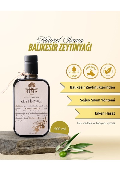 Nima Gurme Sızma Naturel Balıkesir Zeytinyağı 500 ML