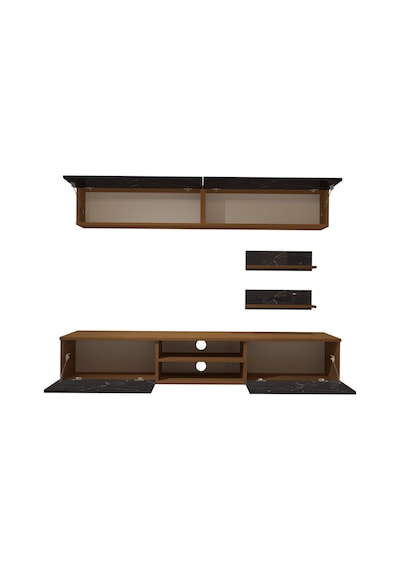 Decoraktiv Eko 5 Mdf Dvd Tv Ünitesi Tv Sehpası Ceviz - Siyah Mermer
