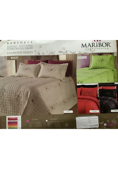 Maribor Nakışlı Yatak Örtüsü Seti Tek Kişilik