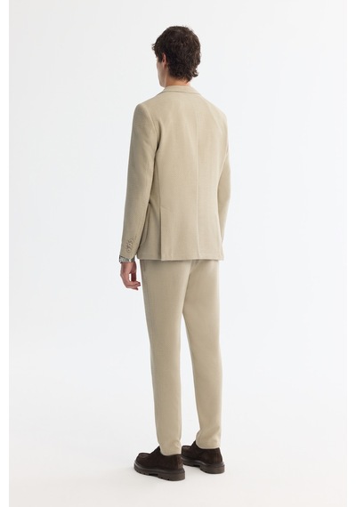 Avva Erkek Bej Mono Yaka Bi-stretch Blazer Comfort Slim Fit Ceket A42y4011 Avva Erkek Bej Mono Yaka Bi-stretch Blazer Comfort Slim Fit Ceket A42y4011