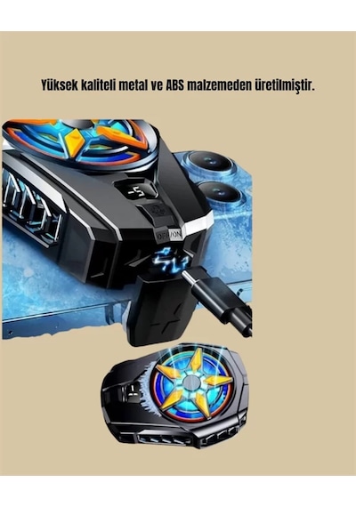 Mobil Cihaz Soğutma Radyatörü Metal+abs Type-c Kablolu Yeni Nesil