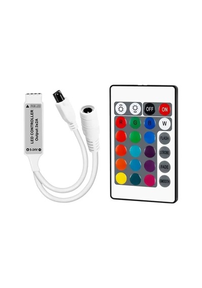 Sh Powermaster 5-12-24 Volt 3x2 Amper Mini 24 Tuşlu Led Rgb Kontrol Cihazı Najmaddin