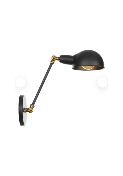 Mylights Vintage Retro Rustik İki Mafsalı Okuma Lambası Aplik Duvar Lambası Siyah