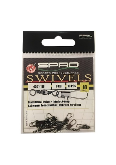 D. Spro Klipsli Fırdöndü No:18 -6kg- 10 Adet
